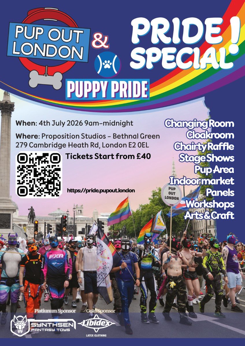 PupOutLondon's tweet photo. Do you want the chance to get a ✨FREE✨ ticket for Pup Out Pride? 

All you have to do is like, repost and comment under this post with "Wruff  #PupoutPrideComp"

Optional: tag a friend for an extra entry

Good luck! 🏳️‍🌈 https://t.co/ZMYFE5XjKS