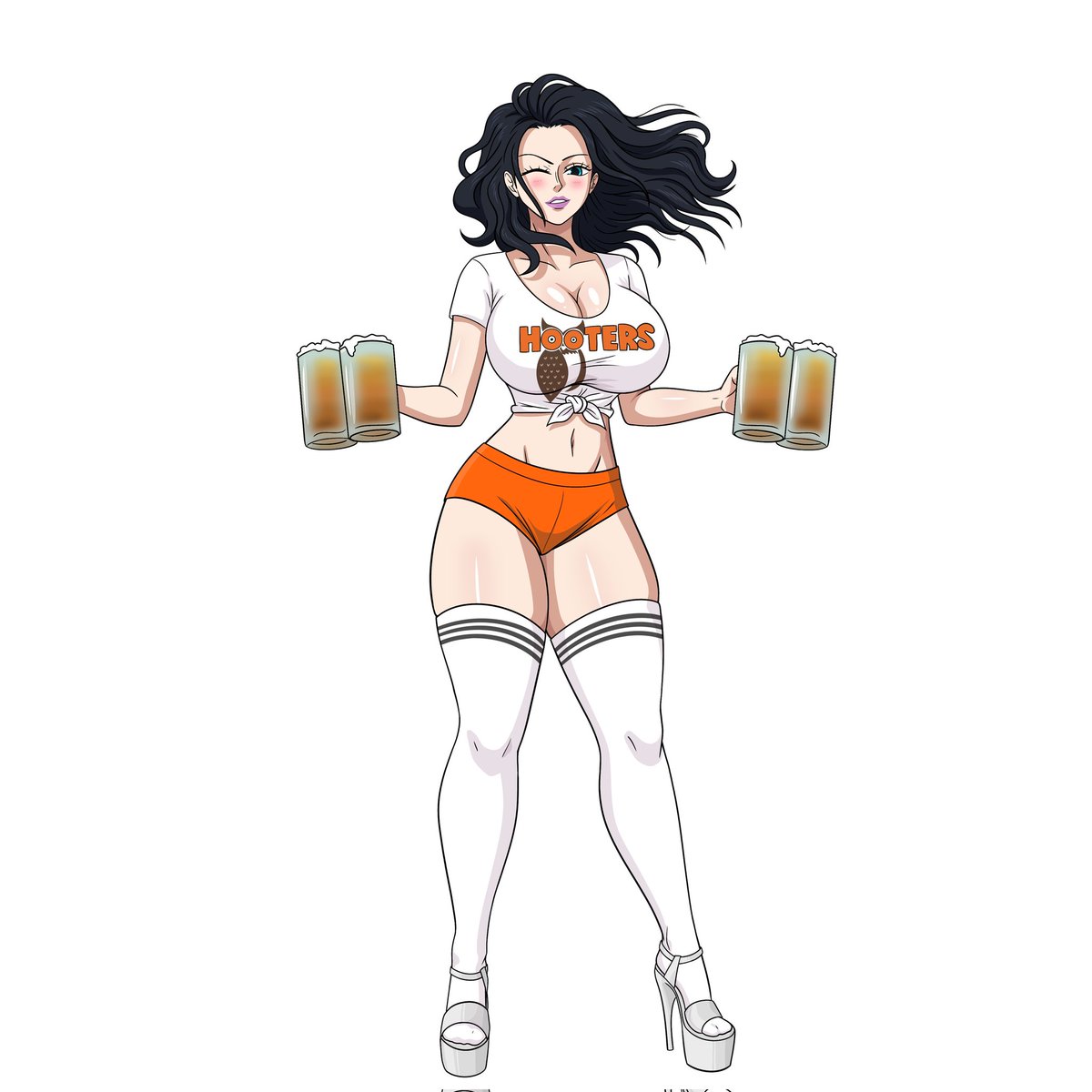 PandaKonnizer's tweet photo. Hooters Staff Nico Robin 🍺👠

Done by @ARCEROMX https://t.co/viEOUd29NM