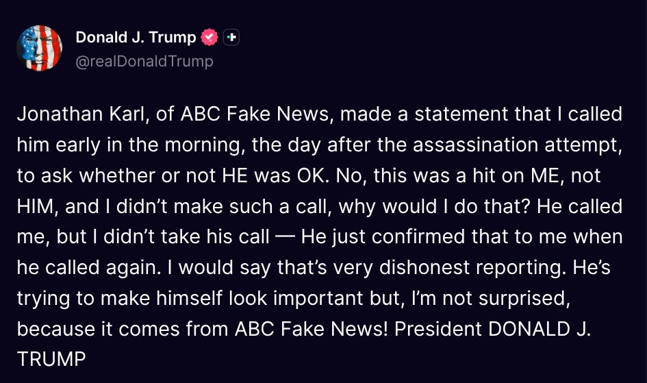 Fan Donald J. Trump 🇺🇸 TRUTH POSTS tweet media