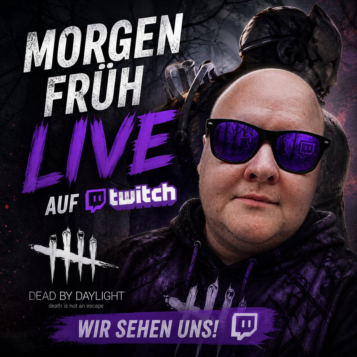 Edgarstahlhamme's tweet image. 🚨 Morgen früh gehe ich LIVE auf Twitch!

🎮 Dead by Daylight
👀 Spannung &amp;amp; Chaos garantiert

Sei dabei 👉 Twitch.tv/Edgarstahlhamm…

#DeadByDaylight #Twitch #Gaming