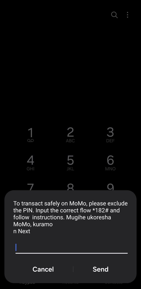 rwanyingi's tweet photo. @MTNRwanda make this prompt optional. It is easiest to send or transact on MoMo in 2 steps at most.
I already know what I'm doing when sending money https://t.co/LvCghON1yR