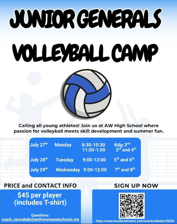 AWVball's tweet photo. AWVB Junior Generals Volleyball Camp 2026
@awlswh @awlswa @awlsmo @awlsft @AWLSJH @AWJHAthletics https://t.co/csBViCLiH8