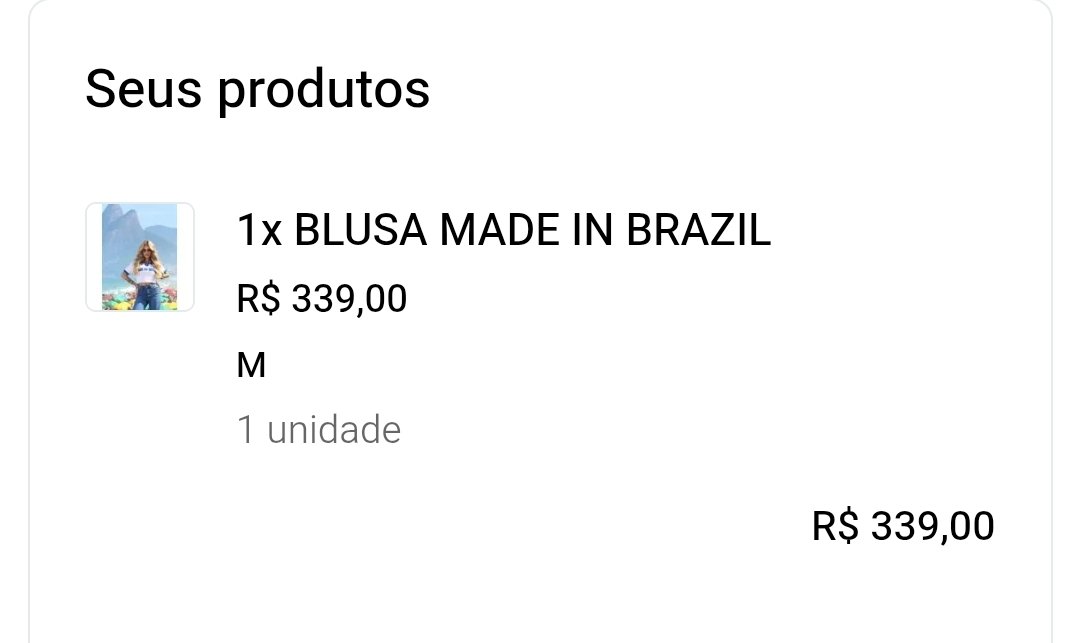 Já adquirir minha blusinha 😍