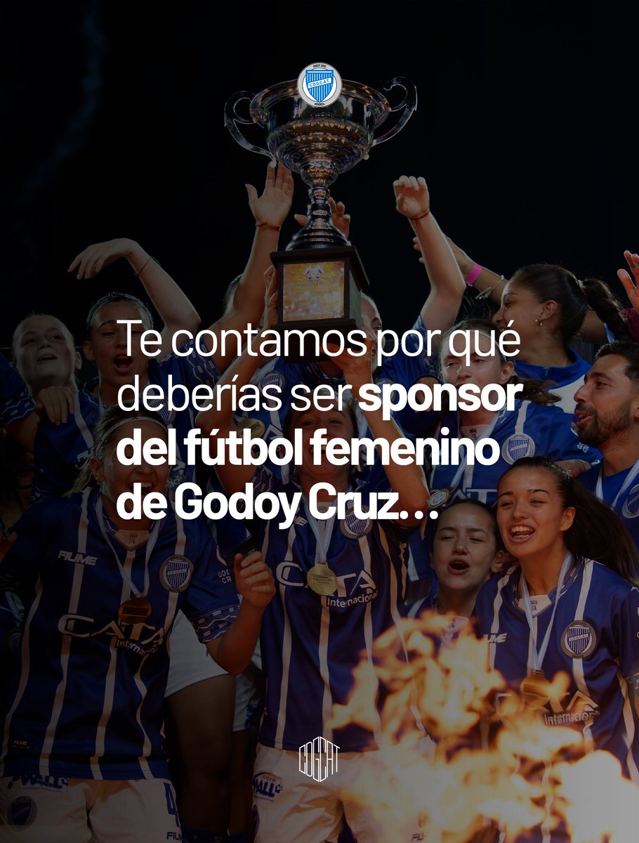 GodoyCruzFem's tweet photo. El fútbol femenino es presente 💙🤍💙

En Godoy Cruz somos la mayor comunidad de la región y el club más convocante de Cuyo.

📊 +5M visualizaciones
📊 +242K interacciones
📊 +20K seguidores

Presencia de marca en estadio, predios, transmisiones, indumentaria y redes.

🤝 Sumate https://t.co/BrI2gH5mA7