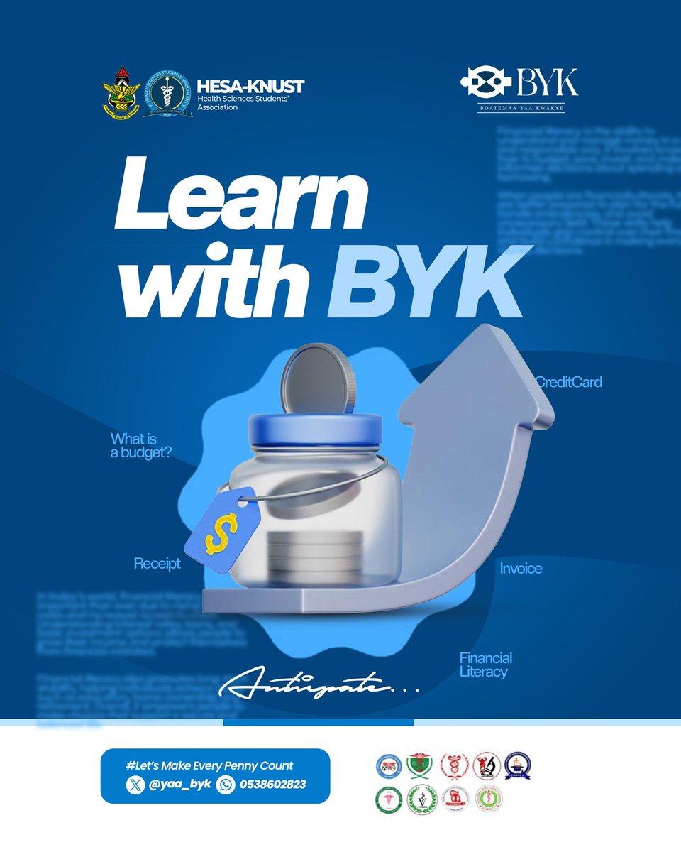 yaa_byk's tweet photo. Every cedi has a purpose when you understand it.

Learn with BYK is not just a campaign; it’s a passionate movement to empower students with practical financial knowledge and choices.

Stay tuned as we delve more into this in the coming weeks. https://t.co/pZje7JYAKh