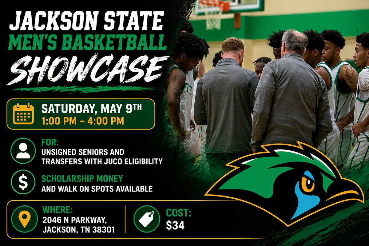 JSCCGreenjays's tweet image. What better time than the day before Mother’s Day to earn your spot on the 2026–27 Green Jay Men’s Basketball team? 💚 See you Saturday!

Get registered today! #TheStandard #Distinct