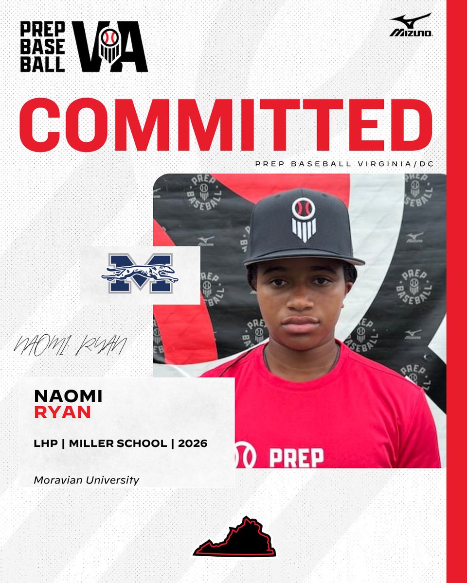PrepBaseballVA's tweet photo. 🚨 Commitment Alert 🚨

'26 Naomi Ryan (Miller School) announces her commitment to Moravian University.

See her full profile ➡️ https://t.co/CXN8XeVF1X

#BeSeen https://t.co/bVwtOWfRgT