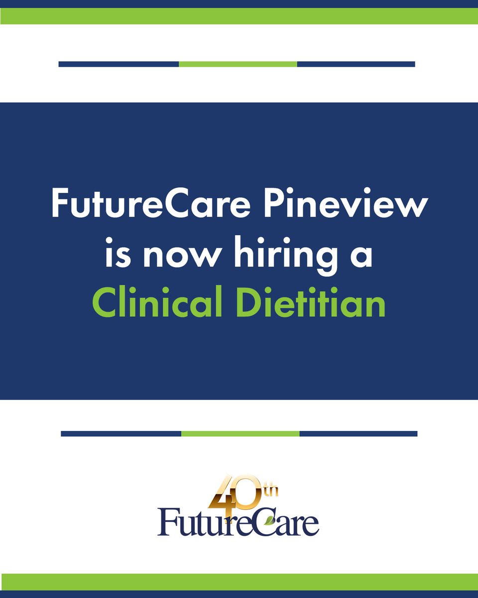 FCHealth's tweet photo. We’re looking for a Clinical Dietitian to join the Pineview team 💙 This role supports resident health through personalized nutrition plans, compassionate care, &amp; collaboration. Plus, a sign-on bonus is waiting for the right fit! Apply here: https://t.co/VcZ4Xdpoyr https://t.co/gcilkwzmOK
