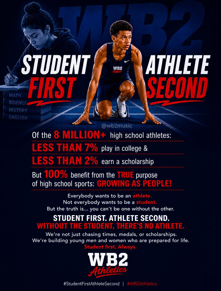 WB2Music's tweet photo. 𝗦𝘁𝘂𝗱𝗲𝗻𝘁 𝗳𝗶𝗿𝘀𝘁. 𝗔𝗹𝘄𝗮𝘆𝘀.

#StudentFirstAthleteSecond #WB2Athletics #JustCallMeCoachB https://t.co/98VYX2Cx4j