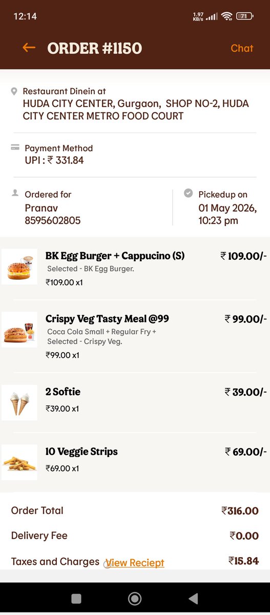 thepranavkarn's tweet photo. Hi @burgerkingindia 👋 
Had a really disappointing experience. Staff spoke very rudely, made me wait 30 minutes, then asked me to wait another 30 minutes—and I still didn’t receive my order. Even after complaining, no update at all. This is unacceptable. Please look. https://t.co/Y5Omm3Js40