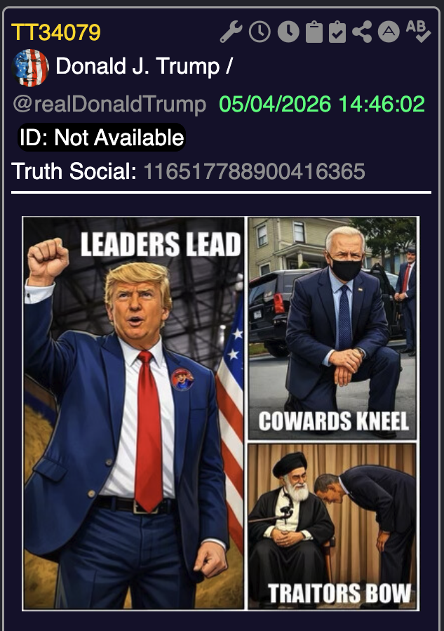 ScottZPatriot's tweet photo. Been waiting for DJT to drop "The 'T' Word" in a manner whereby he could NEVER walk it back. This qualified...
#GameOnWayne https://t.co/ZY2uCT19kZ