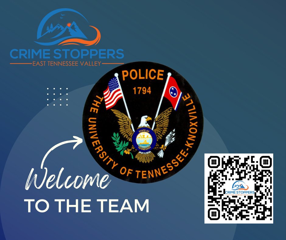 tn_crime's tweet image. 🎉 Welcome to the team, UTPD! 🎉
We’re proud to partner with the University of Tennessee, Knoxville Police Department to help keep our community safe.
Have info about crime on the UTK campus? Stay anonymous—submit a tip to ETV Crime Stoppers by call, text, app, or online. #GoVols