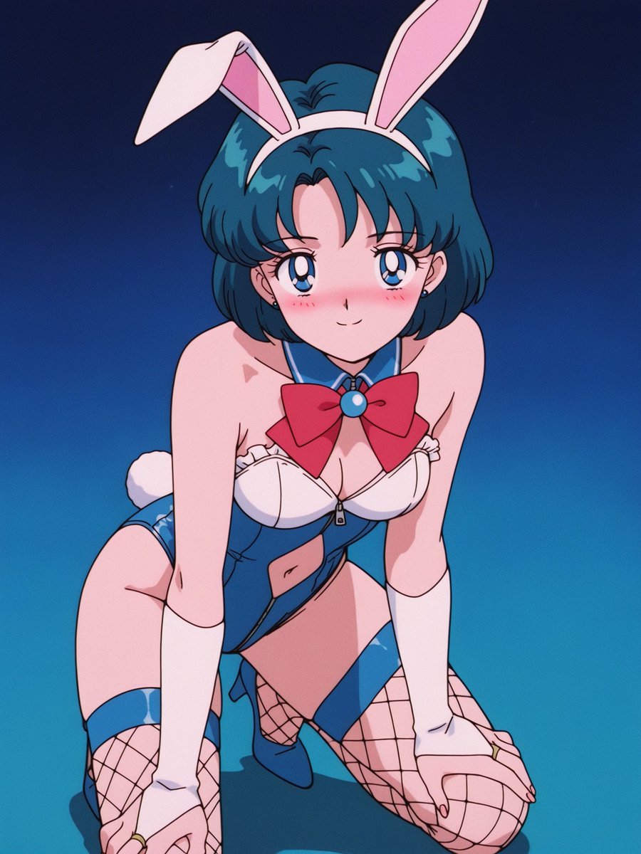 Good morning! Sailor Mercury (Sailor Moon) in Bunny-suit