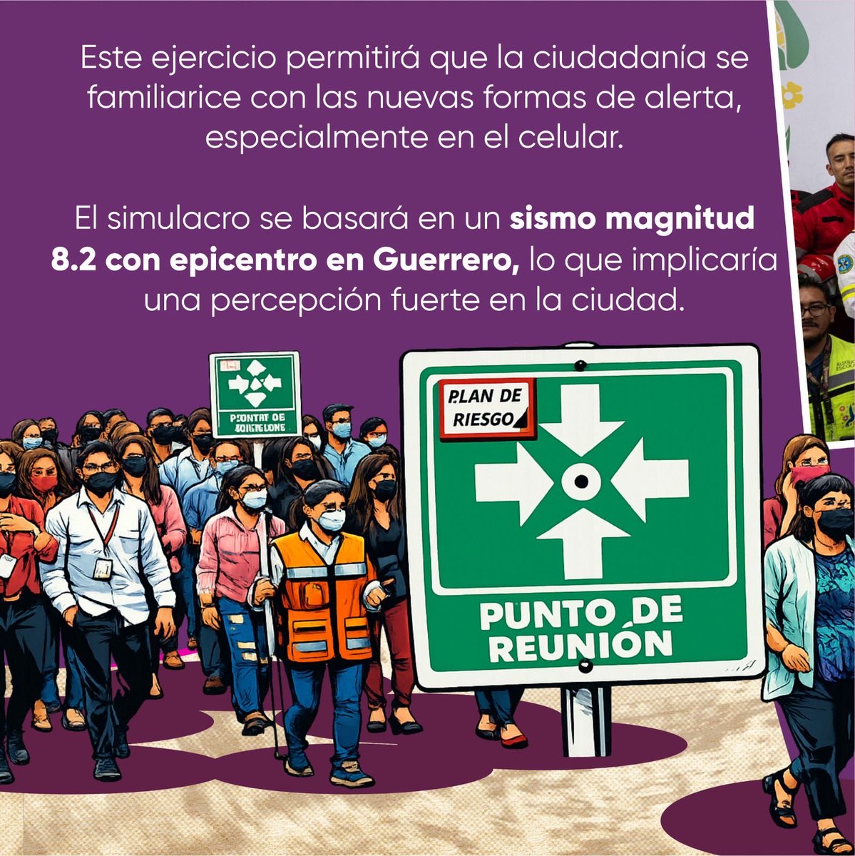 La prevención no es opcional, es una responsabilidad de todas y todos.
El día de ayer, la Jefa de Gobierno, Clara Brugada, anunció la realización del Primer Simulacro Nacional 2026, que se llevará a cabo este 6 de mayo a las 11:00 horas en toda la Ciudad de México.