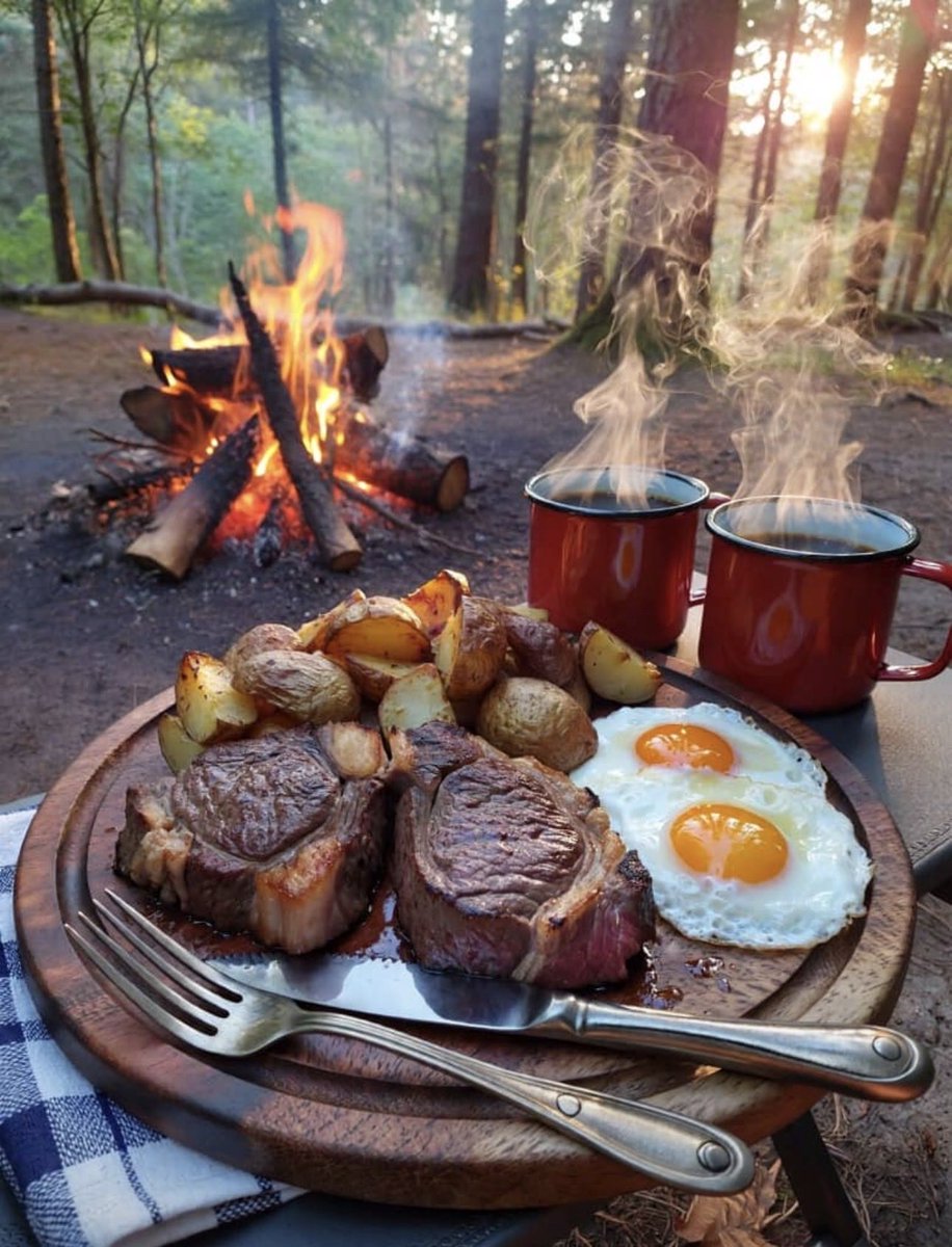 giant_safaris's tweet image. Traditional camping, but elevated 🌿🔥

Wake up in the wild—birds calling, fresh air, and your own private chef preparing meals just for you 🍳✨
No crowds. No noise. Just nature, comfort, and pure adventure under open skies 🌍

This is camping redefined.

#Camping #Safari