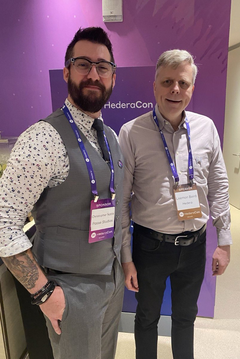 DreamBayio's tweet photo. What more can we say, @hedera con was a blast!

Spent some time talking with the man, the myth, the legend.

Shout out to all our amazing supporters, the community, and partners.

Stay tuned, you’re not gonna want to miss what’s coming. 🌙🐳 https://t.co/XMuFpHFxlO