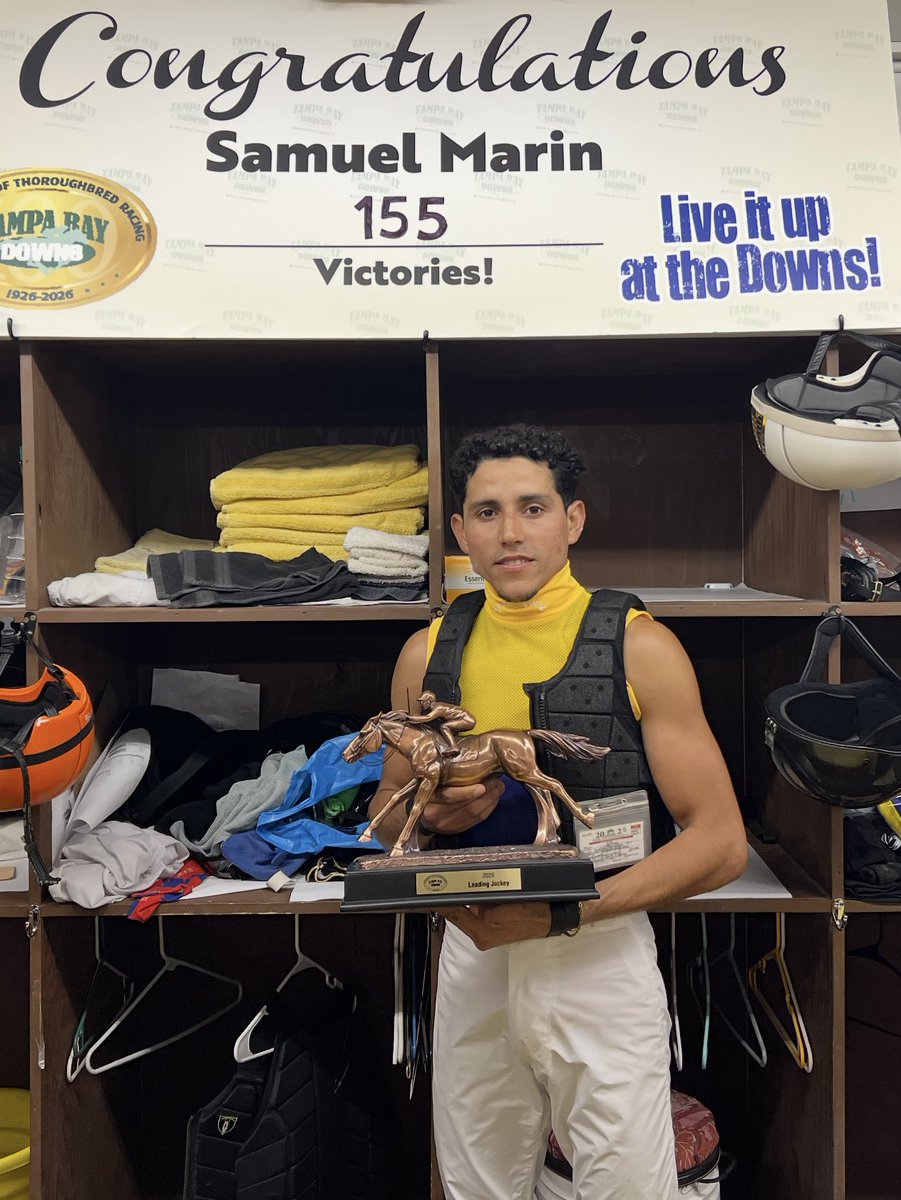 Well, having the opportunity to lead Tampa Bay Downs meet for the second consecutive year, I want to thank God for all the blessings. Also, thanks to all of the trainers and owners for supporting us since day one. 

I couldn’t have done it without you guys thank you all <a href="/moranm50/">Mike Moran</a>