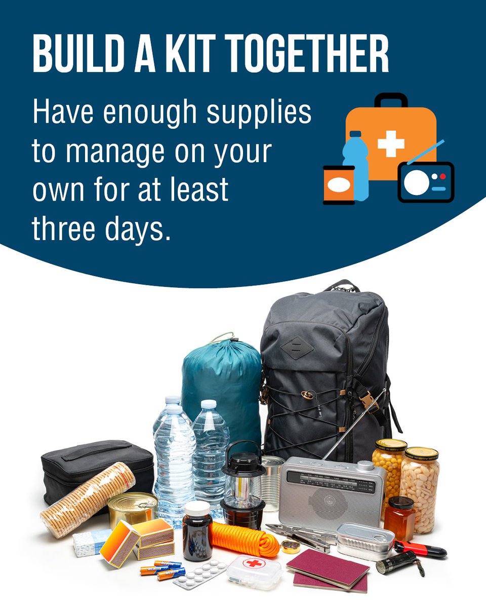 NRPublicHealth's tweet image. Emergency Preparedness Week is underway across Niagara.

Take simple steps to be ready:
✔️ Make a plan
✔️ Build a 72-hour kit
✔️ Stay informed

Read the news release: createsend.com/t/t-4DAAFEE3D6…

#EmergencyPreparednessWeek #PreparedTogether #Niagara