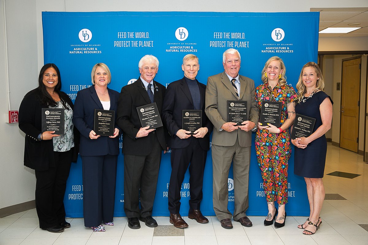 UDcanr's tweet photo. On April 24, Dean Brian Farkas and UD's College of Agriculture and Natural Resources hosted the 2026 Alumni Achievement Awards.

Congratulations to the winners! Your achievements inspire us all.

Read the winners’ bios and view more event photos.
https://t.co/mrJwjycCiL https://t.co/OGMLjvzor2