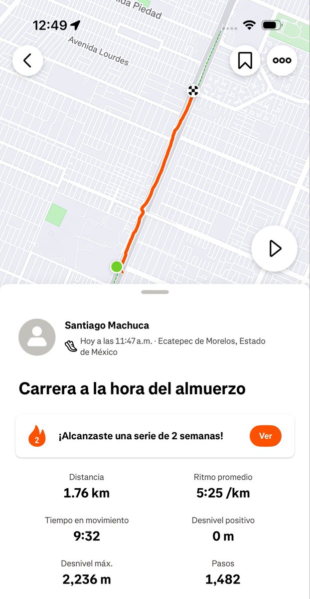vendo Apple Watch, 22% de batería y se apagó ya casi llegando, no le dura nada la batería, 6.76km no se registraron joder, 8.5km a la bolsa
compro Garmin