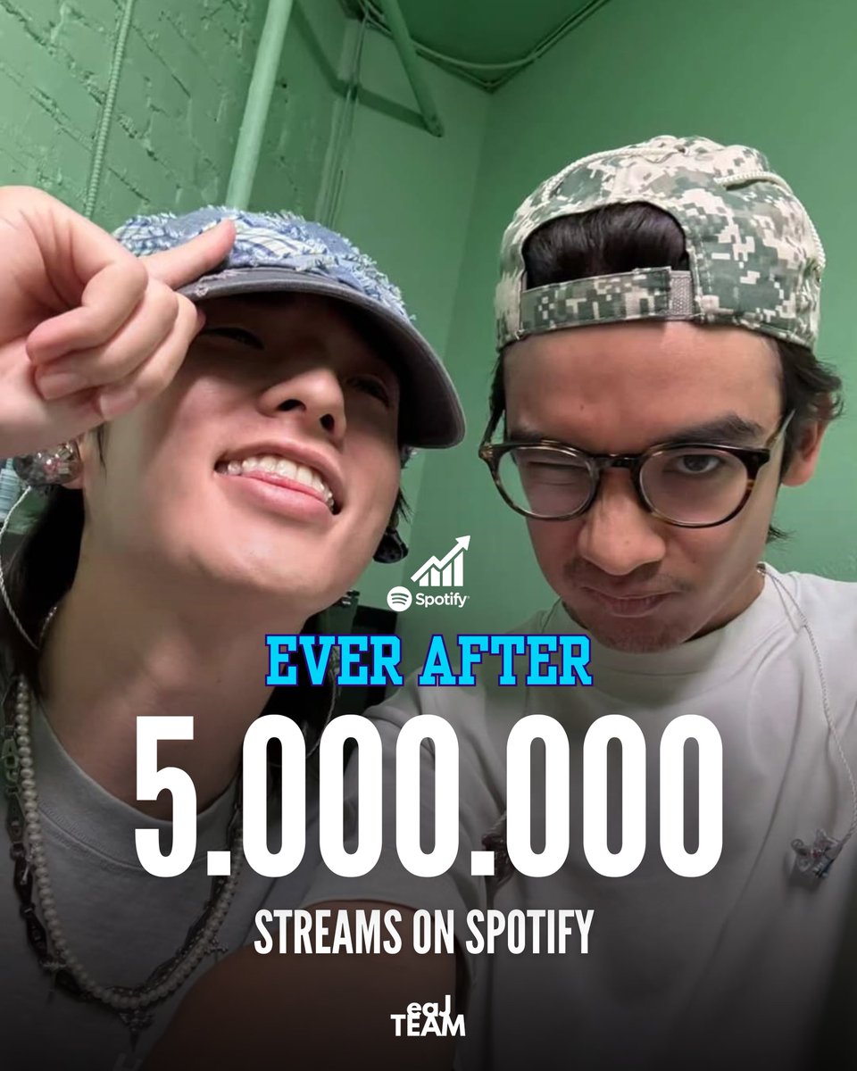 eaJ_TEAM's tweet photo. “ever after” by MICO feat. eaJ has reached 5M streams on Spotify!

They said, “it takes two to mess around” and somehow, that mess found its way to 5 million listens.
Hope it keeps reaching even more people along the way.

Thank you for listening, for keeping it going 🤍🤍 https://t.co/CMImQtNNAQ
