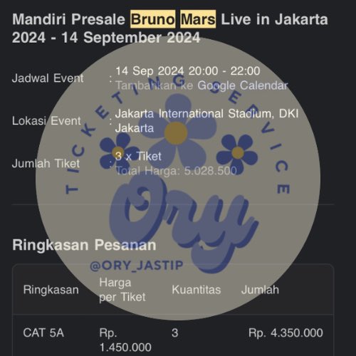 ory II JASA WAR JASWAR TIKET tweet media
