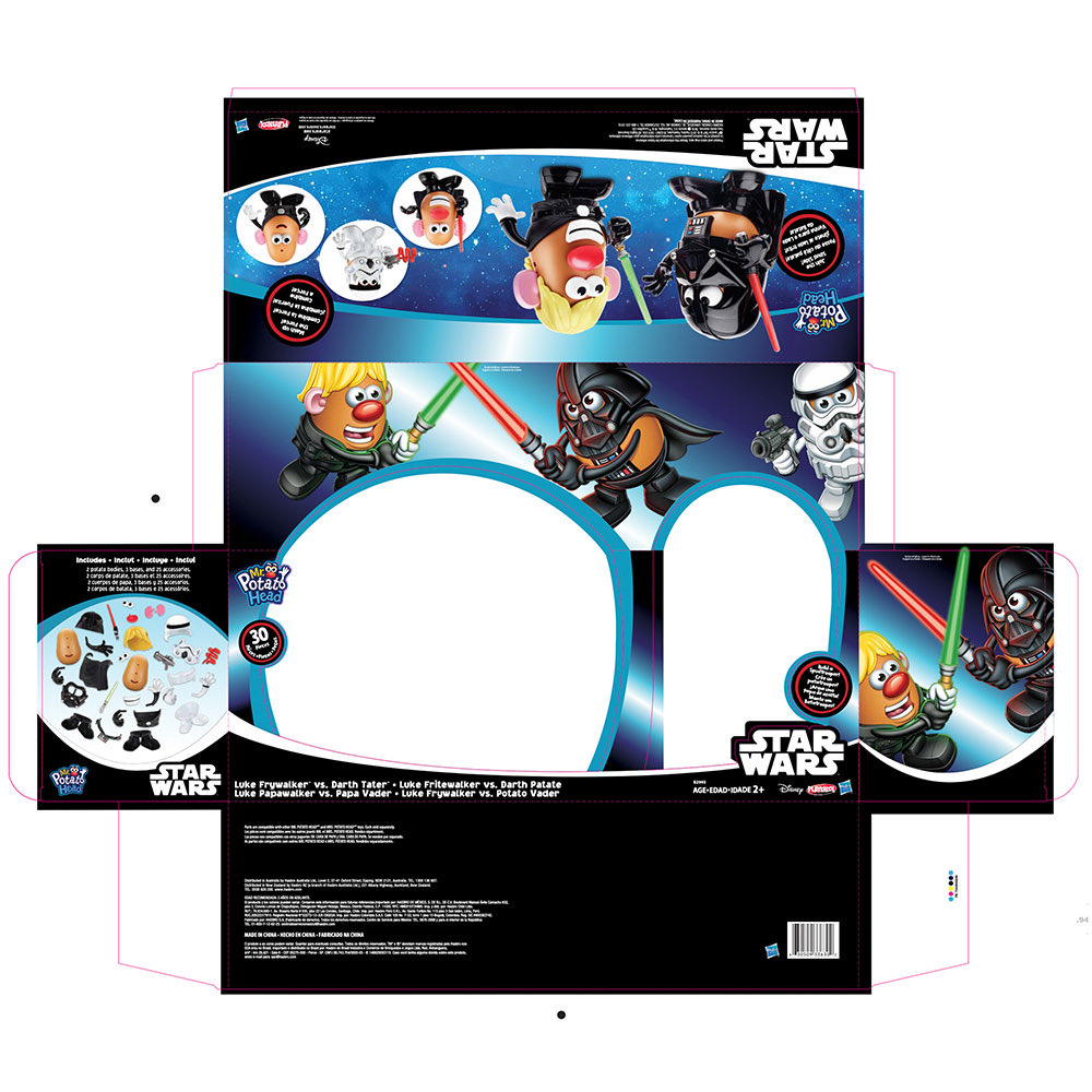 HMooreDesign's tweet image. Still might be my favorite Star Wars project.
Luke Frywalker vs Darth Tater.
Hasbro’s Mr. Potato Head.
#packaging #illustration #StarWars #maythe4th