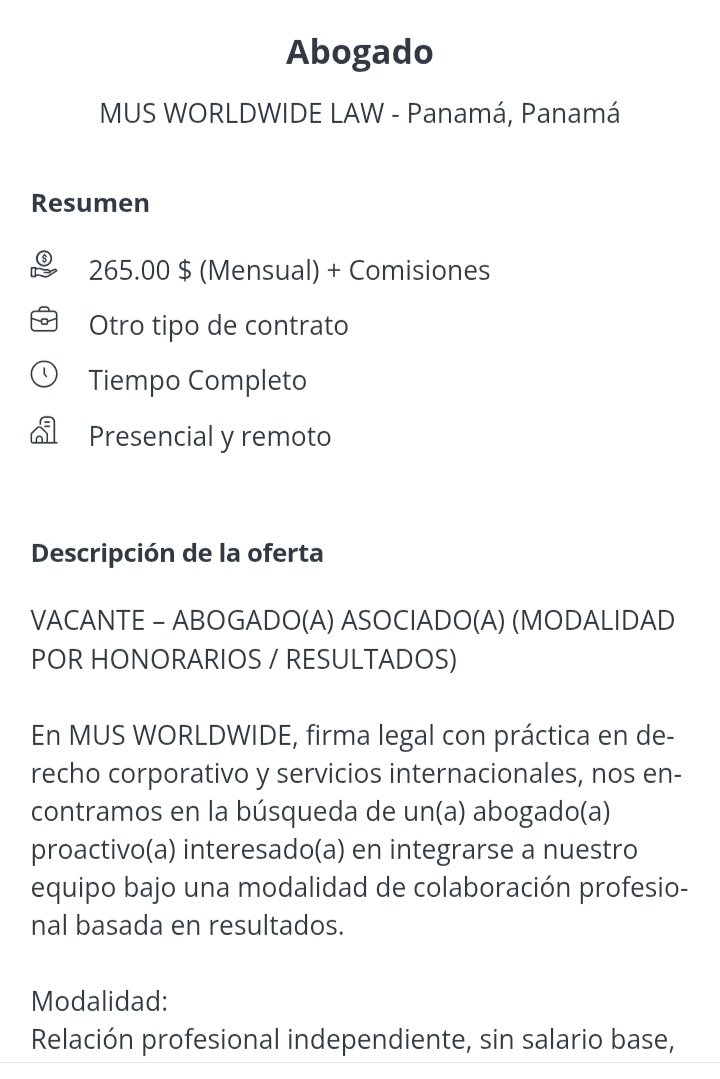 AlexcitoC3's tweet photo. Salario se B/. 265 menajes para un abogado, este es broma o cómo es. No entiendo. https://t.co/dsdCcm9Flw
