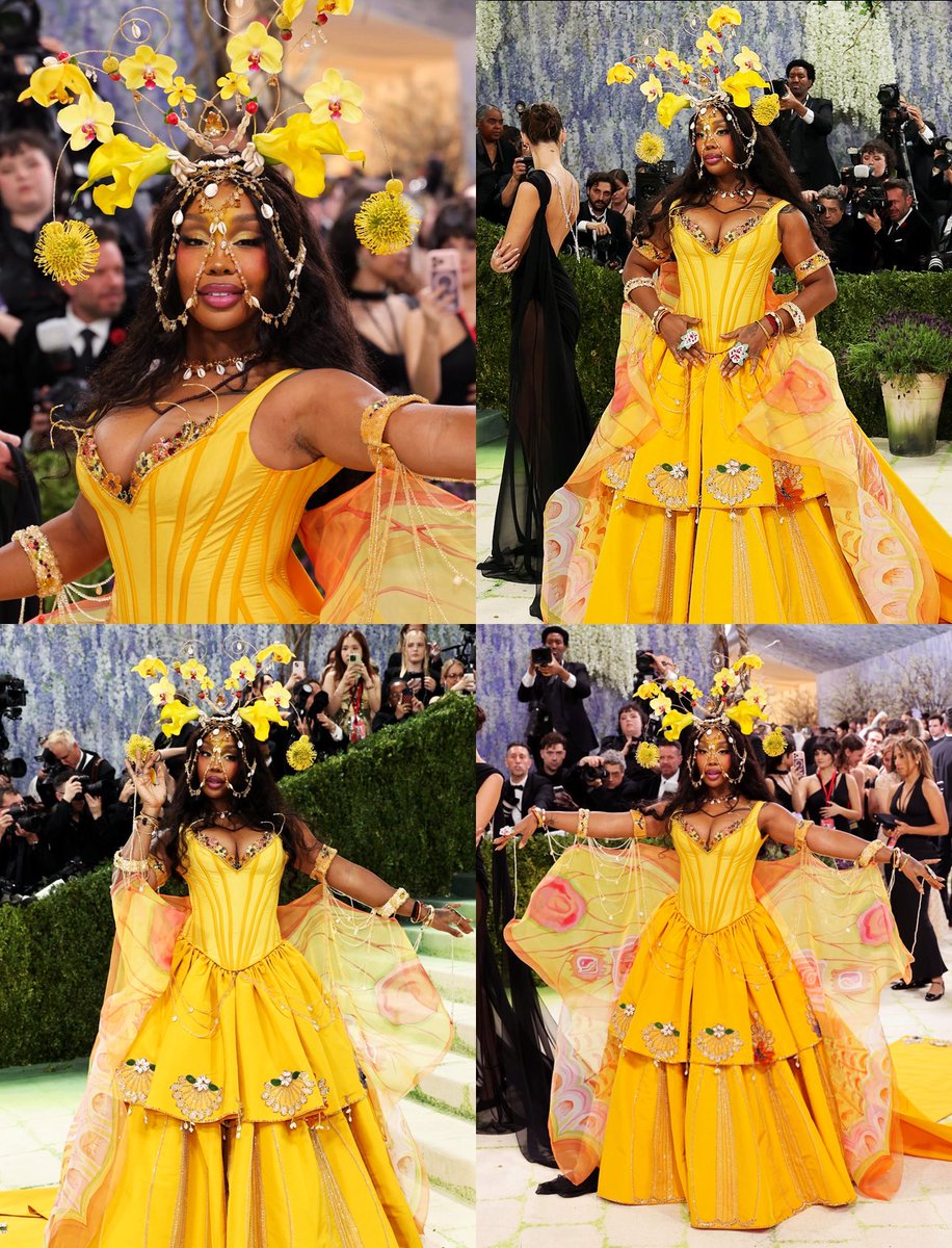 .@SZA wearing custom BODE to the 2026 #MetGala