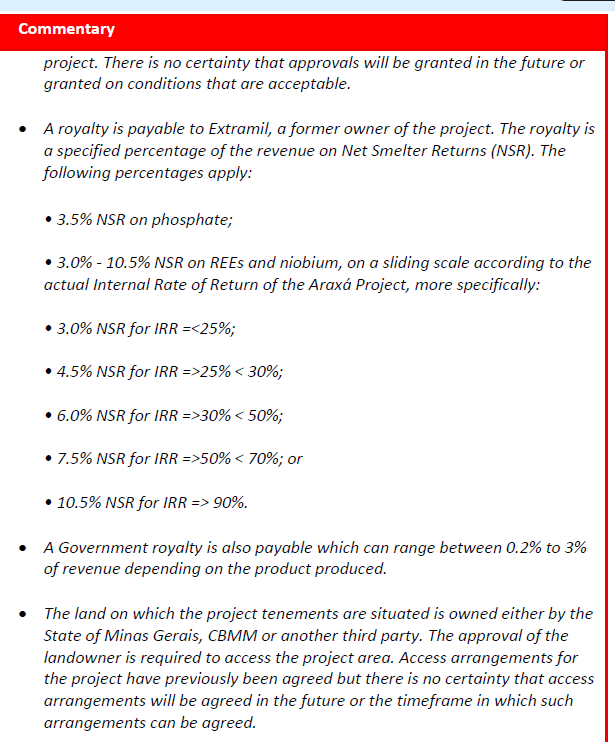 Despite holding mining concession applications with some areas classified as a legal reserve or preservation zone and with access rights subject to agreement with the landowners, $SGQ declares its Araxa project world-class