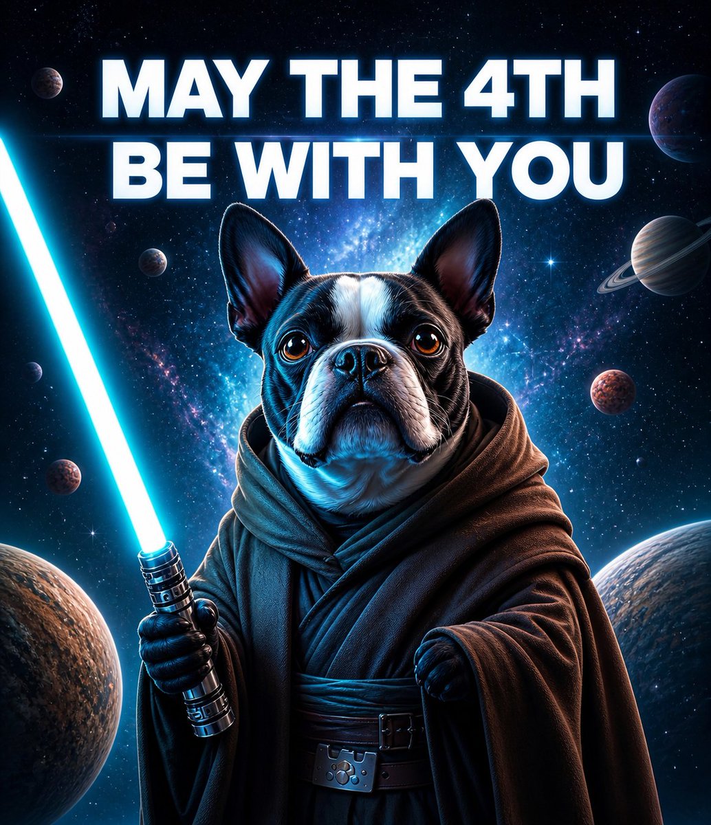 bterrierdogs's tweet image. May the 4th be with your Boston Terrier!

#MayThe4th #StarWars #Dog #BostonTerrierLove #DogHumor
