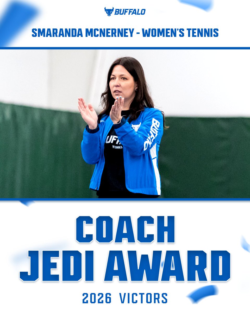 UBAthletics's tweet photo. The fourth annual Justice, Equity, Diversity and Inclusion (JEDI) award goes to Lauren O'Rourke, Paris Welker, Holly Kemp and Smaranda McNerney! 

#TheVictors2026 https://t.co/sjep2wNcjt
