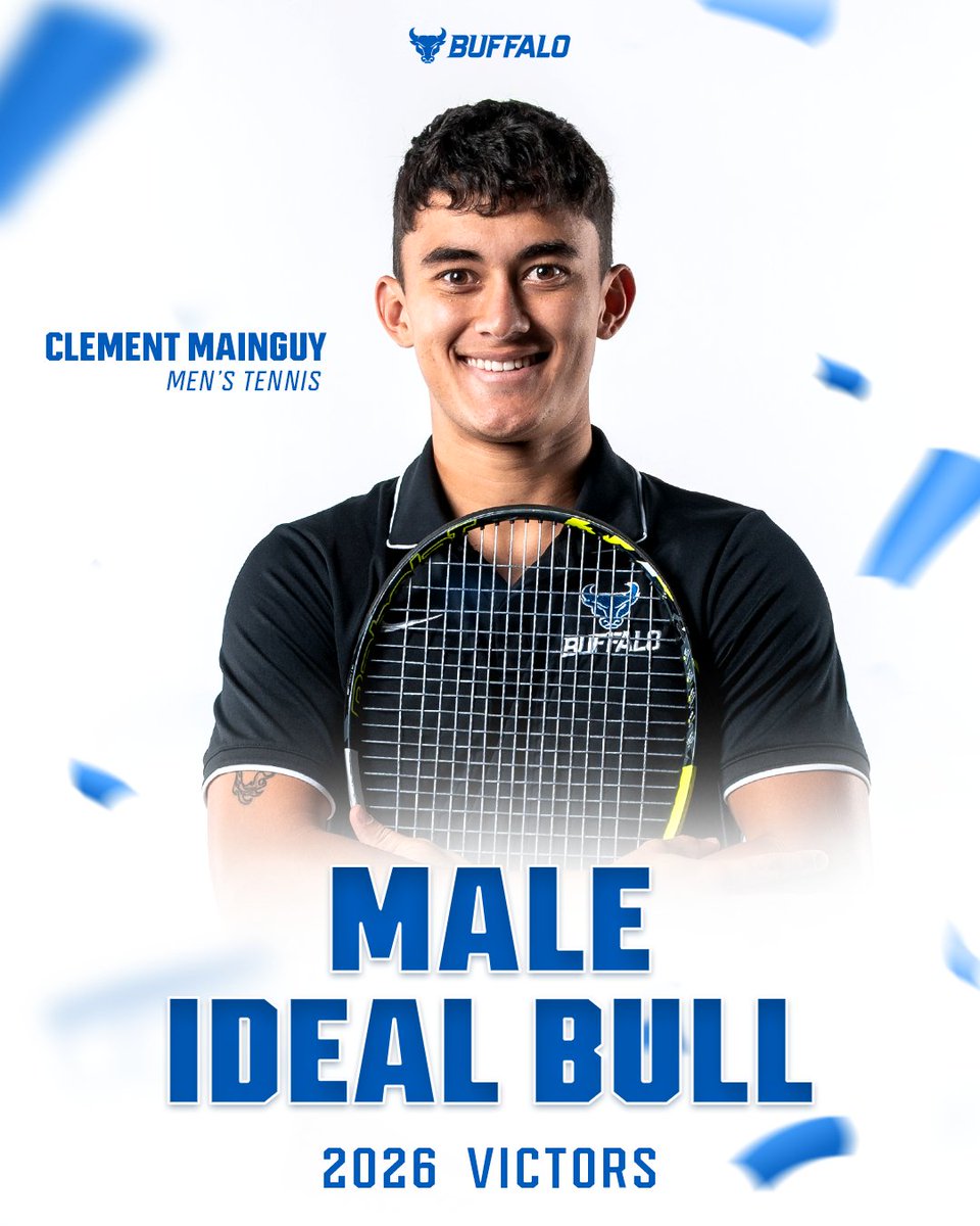 UBAthletics's tweet photo. Congratulations to Clement Mainguy from men’s tennis on winning this year’s Male Ideal Bull Award! 

#TheVictors2026 https://t.co/xehGmDTWu9