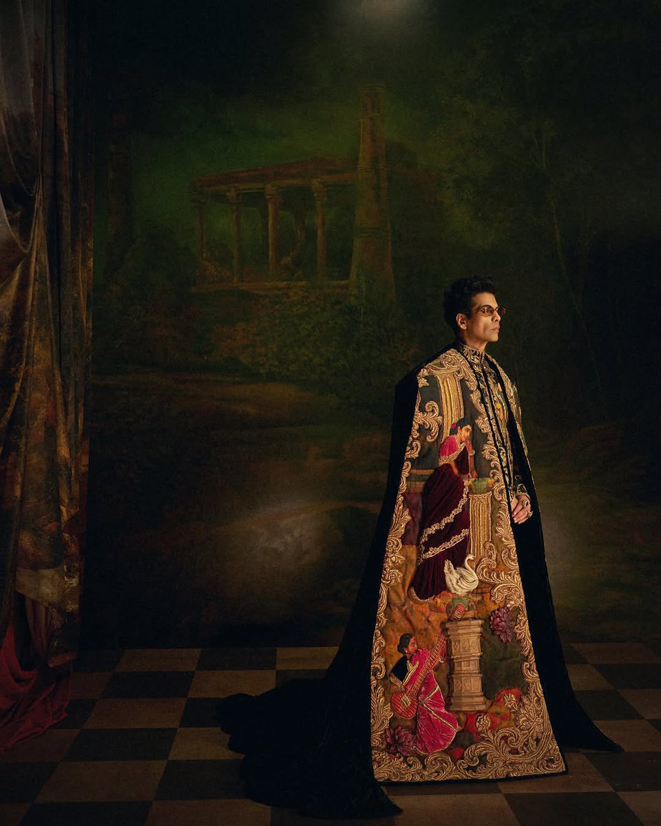 filmsbratz's tweet photo. — karan johar wearing custom manish malhotra at the 2026 met gala. sir, you ATE this! 🏹🪷🖼️🤎 https://t.co/IfAVLDjp4G