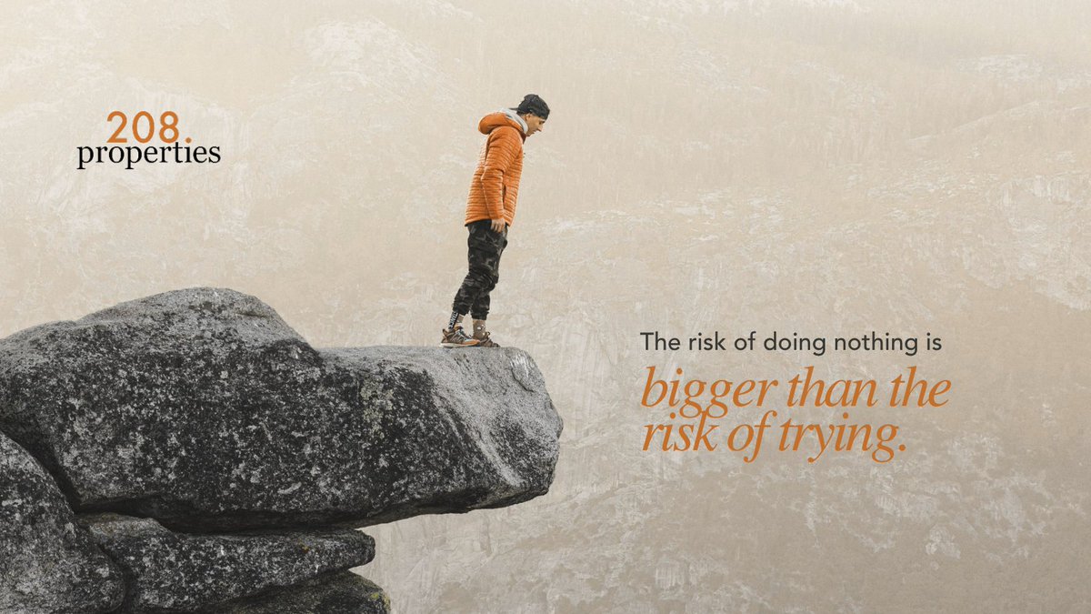 208properties's tweet image. Playing it safe is the most expensive thing you'll ever do.

#motivationmonday #dailymotivation #motivationalquotes
