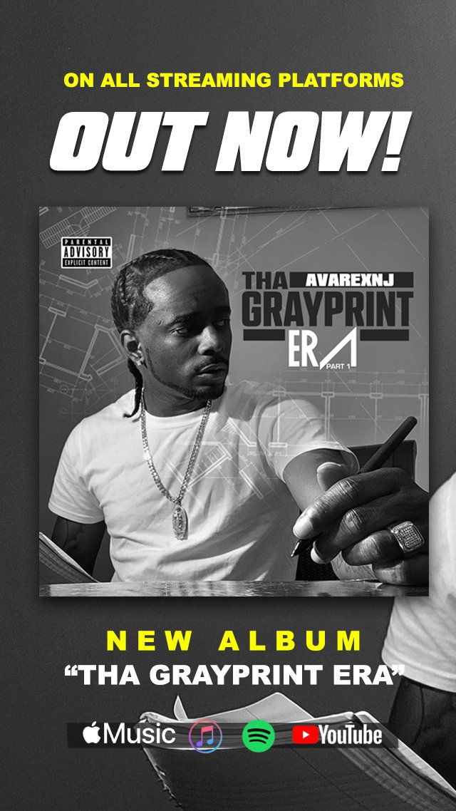 avarexnj's tweet image. 🔁🎵LISTEN NOW ON Apple Music, Spotify &amp;amp; YouTube NOW. 🔥 #avarexnj #thagrayprintera #OutNow

music.apple.com/.../tha-graypr…