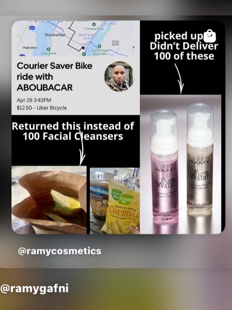 Ramycosmetics's tweet image. Update: The driver who picked up and failed to deliver $2200. worth of products basically is saying “FU” to the account holder and @uber has no way to get a live person on the phone to address the issue. #uber #theft #deliveryfail