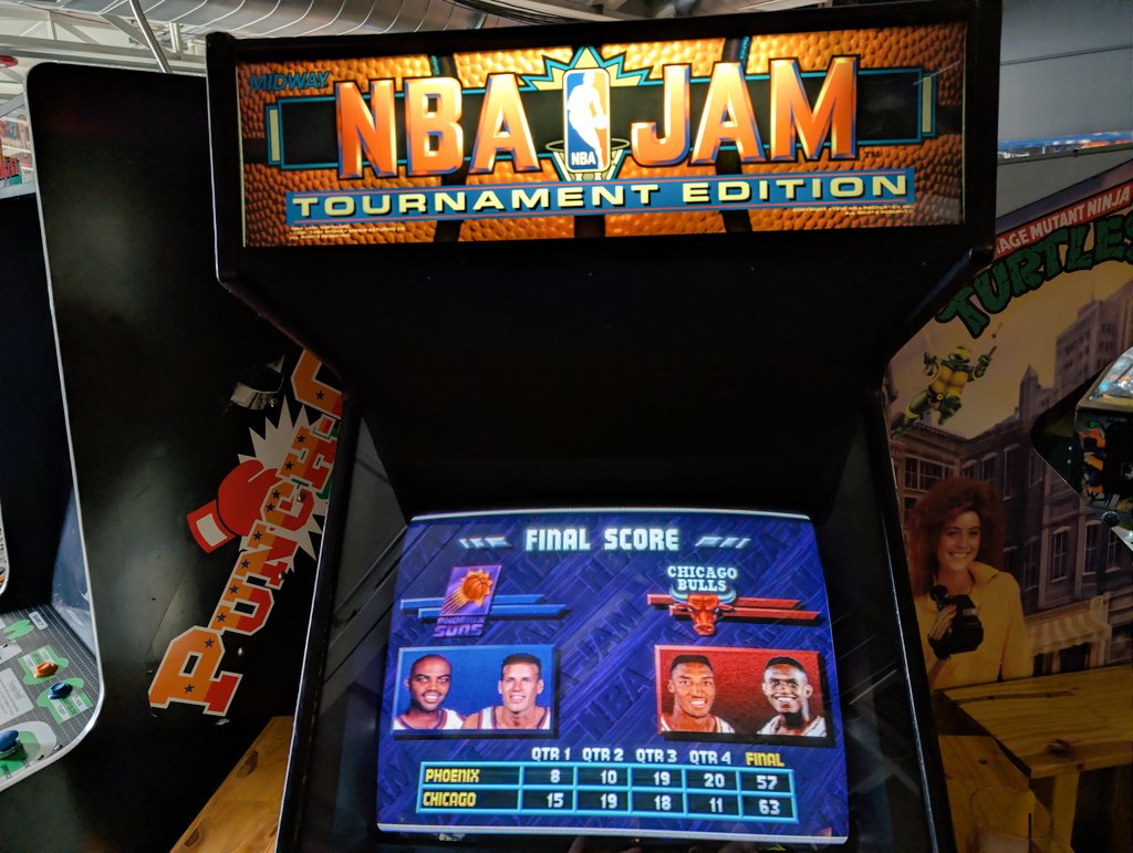 Robot__Turkey's tweet photo. Also, played a few games of NBA Jam at @Barcade Detroit.
Is it too soon to declare NBA Jam as the greatest arcade game of all time?
#RetroGaming #NBAJam https://t.co/oSvGUoZquN