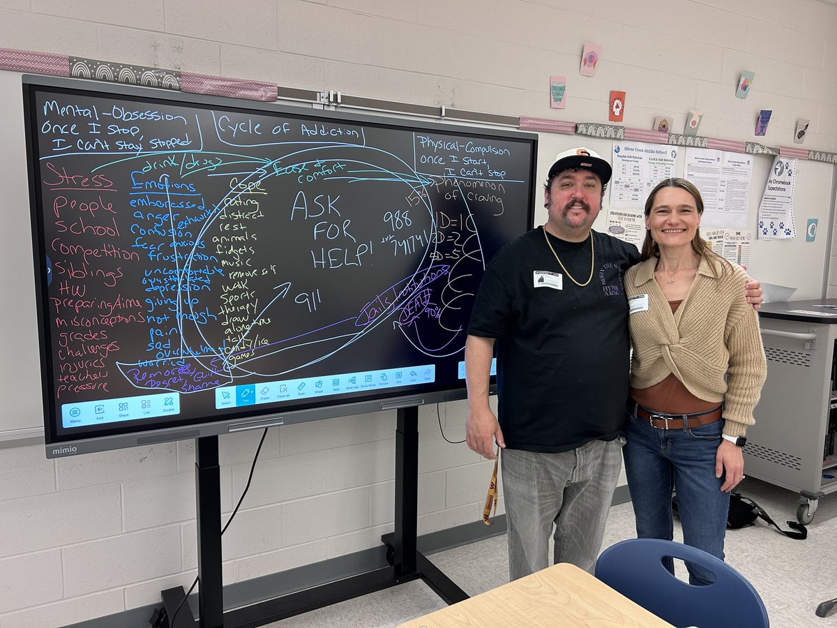 Thank you Thrive for sending over two wonderful people to talk to my classes about addiction and its impact🩵.