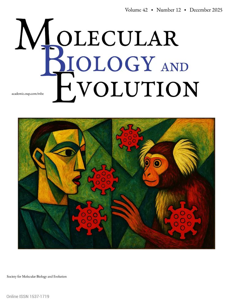 MolBioEvol's tweet photo. The December 2025 cover of MBE features the work of Chiu et al., who showed that later-evolving strains of SARS-CoV-2 acquired infectivity towards cultivated cells expressing New World monkey ACE2.

🔗 https://t.co/Lnxoultw7o

#evobio #molbio #sarscov2 https://t.co/huChHE5PFK