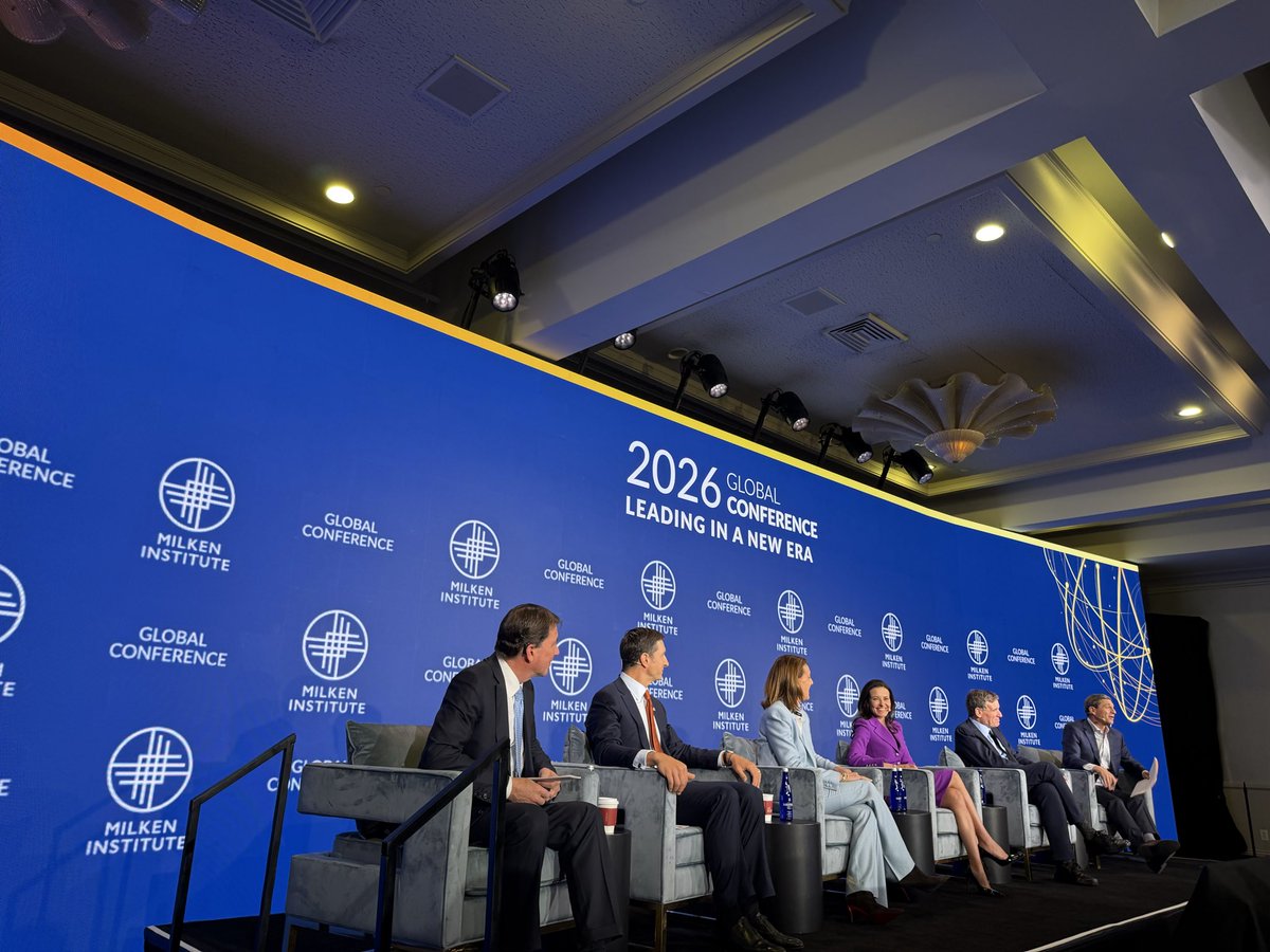 JJovanovicUSA's tweet photo. Today I joined @SenatorHagerty, @MarkWarner, @DinaPowellMcC, Ruth Porat, and @DavidFaber at @MilkenInstitute to discuss how America wins the AI race by exporting American technology to the world. 🇺🇸 https://t.co/nKTutKU3EF