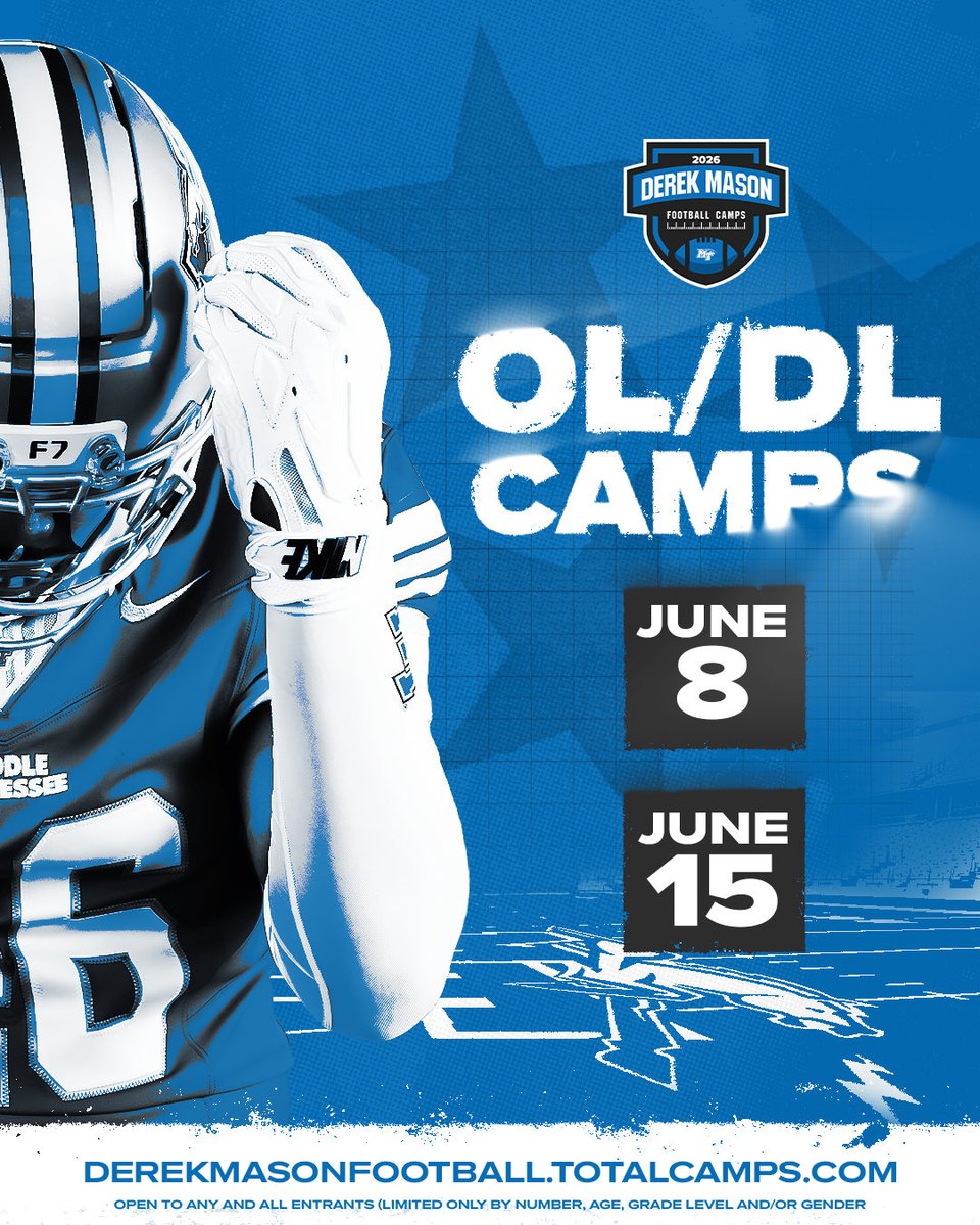 MT_FB's tweet photo. This year’s OL/DL camps are open for registration! 

🔗 Click the link in bio to sign up!

#BoroBuiltMiddleMade https://t.co/3yiPJyAfdo