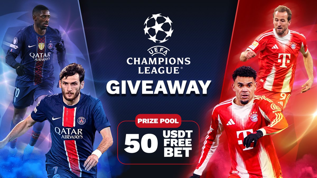 jackpotterCOM's tweet photo. 🏆Uefa Champions League Giveaway   - Bayern 🆚  PSG

Who will win the match or will it end in a draw ❓

🔁RT + Tag a friend  +  Drop your guesses below + your Jackpotter username to enter!

🎁Prize Pool: 50 USDT Free Bet

🏆Winners: 5 lucky winners will share the prize pool https://t.co/jFZN36eUy0