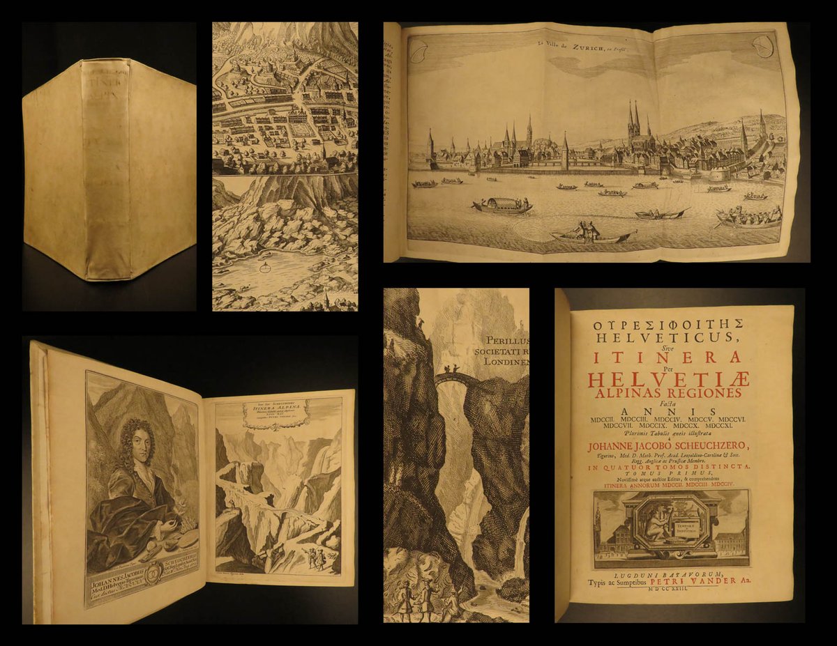 SchilbRareBooks's tweet image. This Swiss explorer claimed to have found evidence of dragons! Johann Jakob Scheuchzer's "Itinera Alpina" is an illustrated travelogue of his adventures in the Swiss Alps. (1723) Interested? ow.ly/V9lQ50YUBv6
Want more? ow.ly/aiw450YUBv7

#Switzerland #Voyages #Swiss