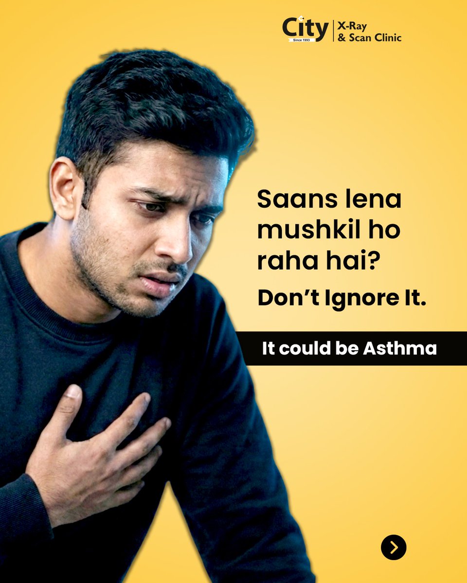 CityXrayClinic's tweet image. Breathing shouldn’t feel like a struggle.

Frequent coughing, chest tightness, or shortness of breath? Don’t ignore it—it could be asthma.

Triggers like pollution, smoke, cold air &amp;amp; stress are everywhere But asthma can be controlled with the right care

#WorldAsthmaDay #Cityxray