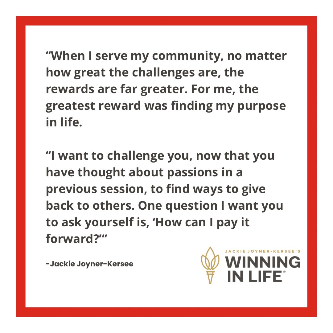 Jackie Joyner Kersee’s Winning in Life tweet media