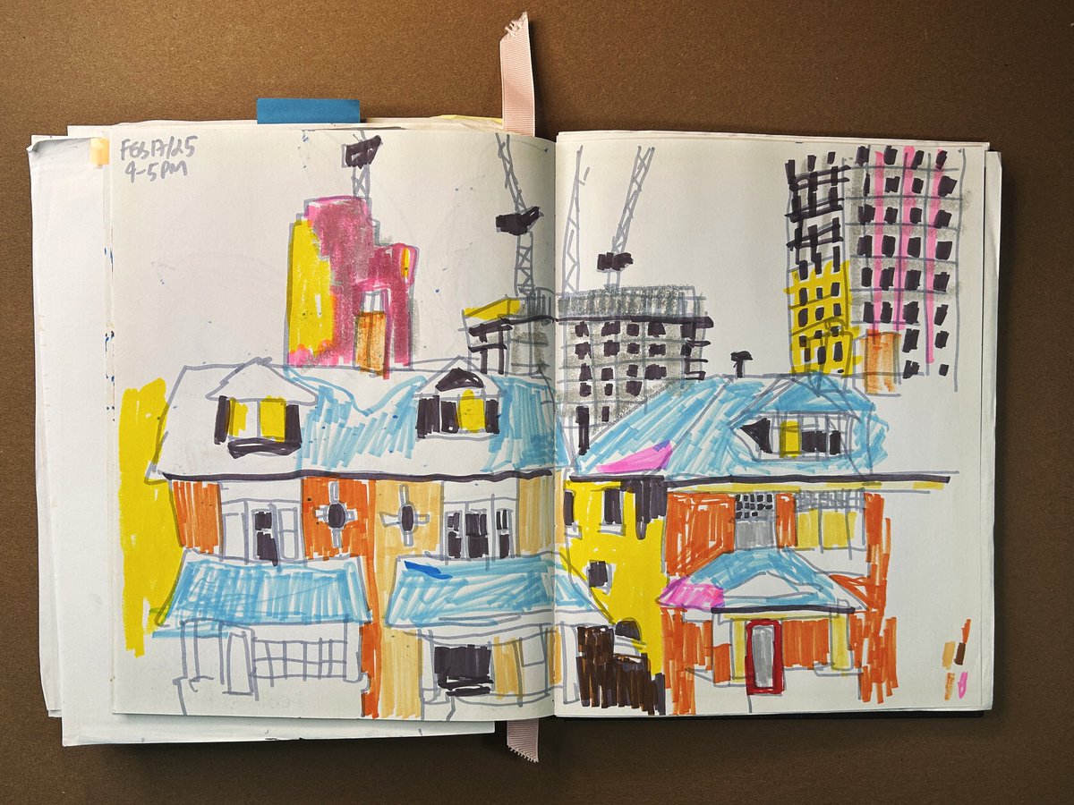 reb_ott's tweet photo. A few years ago I started a more dedicated sketchbook practice to have a place where I could draw loosely without the pressure of making finished work.

This theme is ‘Out the Window’.

#sketching #stilllife #drawing #creativeprocess #loosepainting #torontoartist https://t.co/JWpfHnXlpk