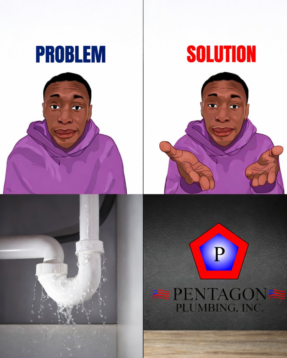 PentagonPlumbNV's tweet image. Small plumbing mistakes turn into big problems fast,especially when it’s handled by the wrong hands.

Skip the stress. Call the professionals at Pentagon Plumbing.

#lasvegas #plumbing #plumbingproblems #diyfail #unlicensedplumber #pentagonplumbing