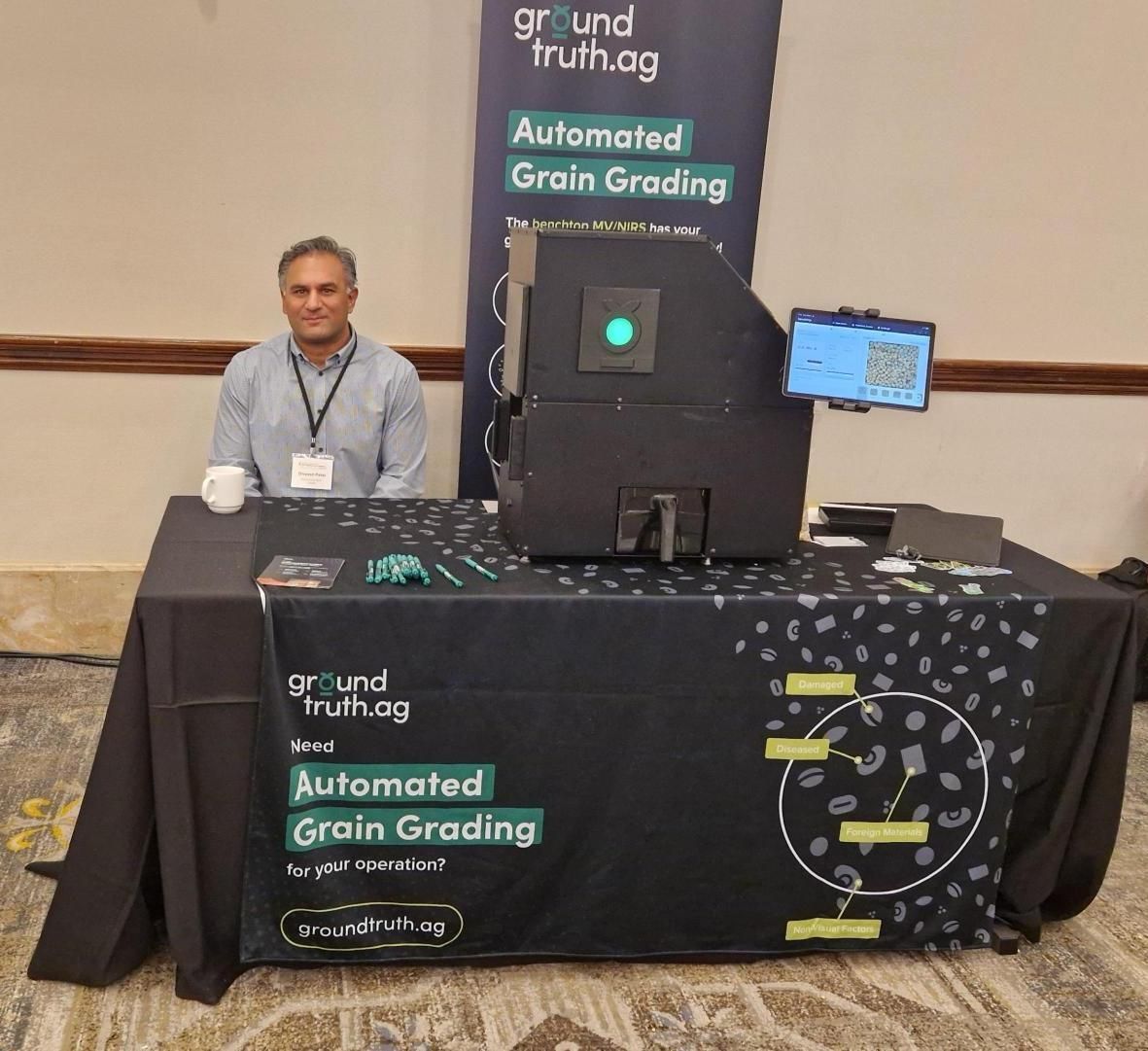 GroundTruth_Ag's tweet photo. We had a great time at the American Association of Grain Inspection and Weighing Agencies (AAGIWA) today.

🌾 Really enjoyed the conversations around how AI-powered grain grading can bring more consistency and clarity to inspection. https://t.co/qgbELcAuH4