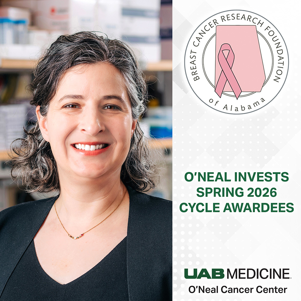 ONealCancerUAB's tweet photo. The UAB O’Neal Cancer Center is pleased to announce the latest O’Neal Invests grant awards, including two funded by @BCRFAlabama and by @ChildrensAL , respectively. Congratulations to Lewis Shi, M.D., Ph.D., Alexa Mattheyses, Ph.D., Elizabeth Beierle, M.D., and Jamie Aye, M.D.! https://t.co/bdqT5TeUQe